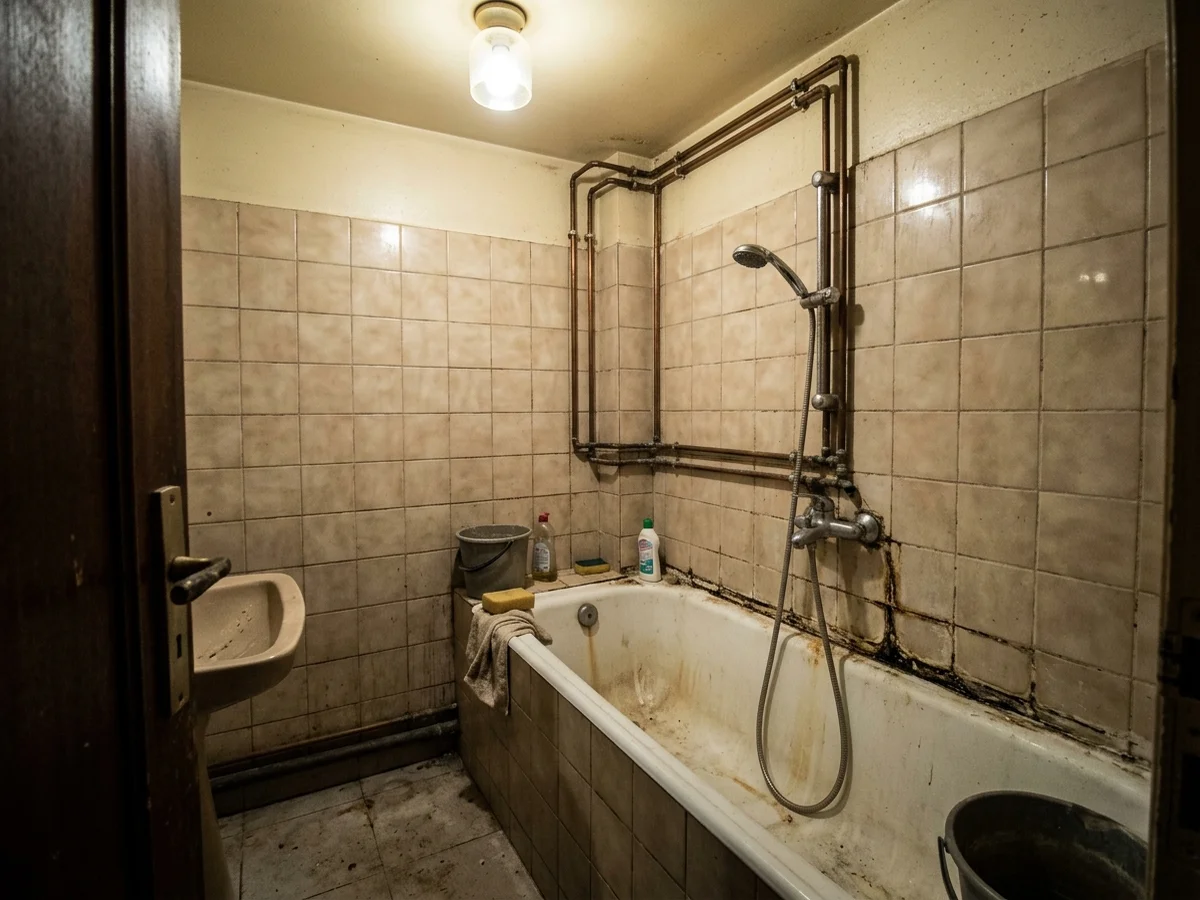 Avant rénovation salle de bain vétuste Vincennes